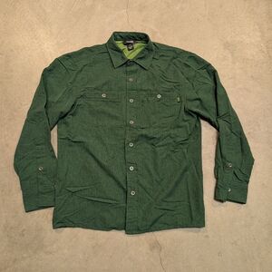Outdoor Research Wayward II Button Up Shirt Green Mens S Nylon Long Sleeve